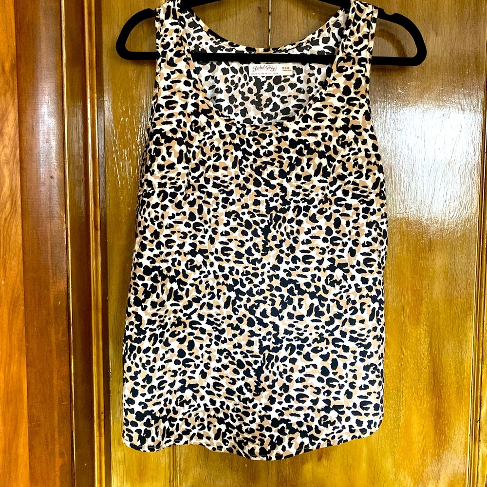 Animal Print Sleeveless Top Size MEDIUM